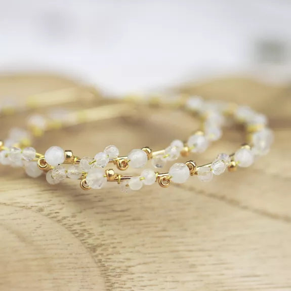 Boucles d'oreilles créoles 35mm en acier inoxydable doré