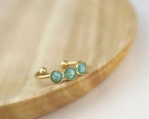 Bague ajustable 3 pierres