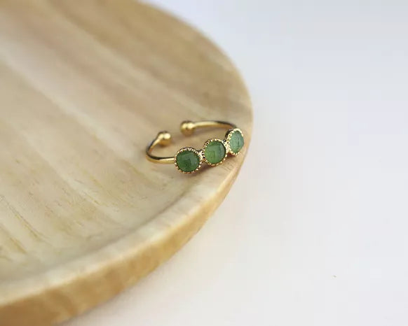 Bague ajustable 3 pierres