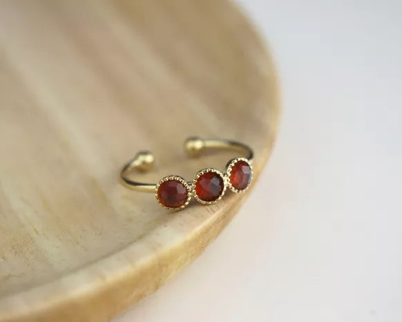 Bague ajustable 3 pierres