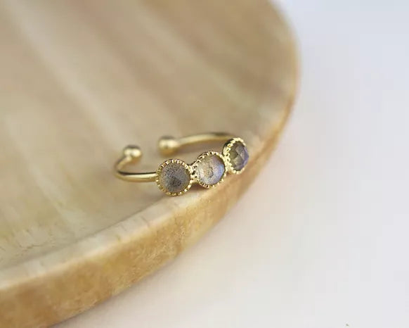 Bague ajustable 3 pierres