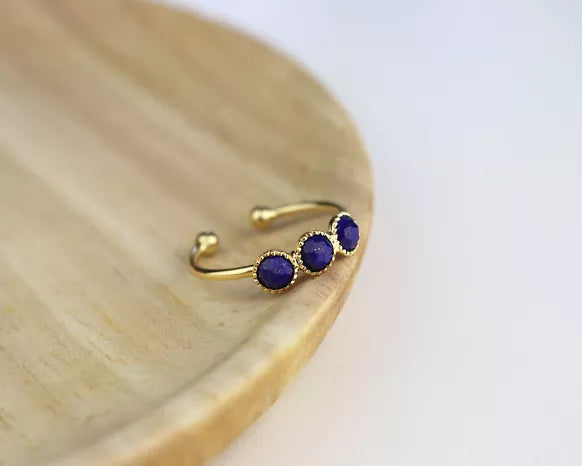 Bague ajustable 3 pierres