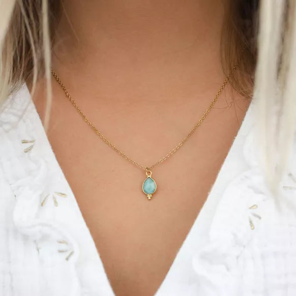 Collier acier inoxydable doré avec pendentif