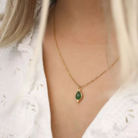 Collier acier inoxydable doré avec pendentif